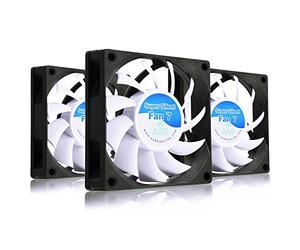 AABCOOLING Super Silent Fan 7-70mm Ventilateur pour Boîtier et Imprimante 3D Silencieux et Efficace avec 4 Pads Anti Vibrations, 12V, Ventilation, 7cm, Ventilo, Fan PC - Paquet de Valeur 3 Pièces