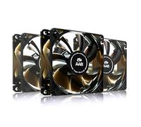 AABCOOLING Super Silent R8-80mm Ventilateur pour Boîtier PC Silencieux et Efficace avec 4 Pads Anti Vibrations, 12V, Ventilation PC, 8cm, Ventilo PC, Fan PC, 13,9 dB(A), 33 m3/h - 3 Pièces