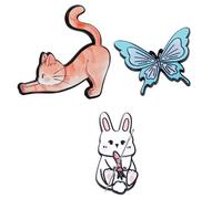 AABDTYYD Aiguille Attrape Aiguilles Adorable 3 Animaux Porte Aiguille Portatif Pour Couture Broderie Et Accessoires De Couture Needle Minder Pour Broderie Croisée