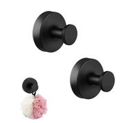 AABDTYYD Lot de 2 crochets à ventouse pour douche, porte-serviettes en acier inoxydable, sans perçage, crochets de salle de bain pour suspendre les fenêtres de salle de bain, les portes en verre, les