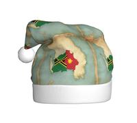 aabkjgfr Chapeau de Père Noël pour adulte imprimé Vanuatu en Australie, doux et confortable, adapté pour les fêtes du Nouvel An, à l'intérieur et à l'extérieur.