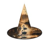 aabkjgfr Chapeau de sorcière imprimé canards sauvages volants pour adultes, convient pour les fêtes, le carnaval, le bal masqué, les jeux de rôle