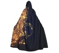 aabkjgfr Note de musique dorée avec imprimé étoile brillante tombée, costume de sorcière vampire pour adulte, utilisé pour les fêtes, les mascarades, les fêtes costumées, les jeux de rôle