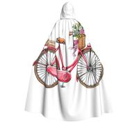 aabkjgfr Peignoir de sorcière d'Halloween imprimé vélo, costume de magicien de vampire pour adulte, utilisé pour les fêtes, les mascarades, le carnaval, les fêtes costumées, les jeux de rôle