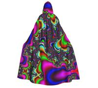 aabkjgfr Robe de sorcière d'Halloween à motif coloré, costume de magicien de vampire pour adulte, utilisé pour les fêtes, les mascarades, le carnaval, les fêtes costumées, les jeux de rôle