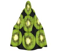aabkjgfr Robe de sorcière d'Halloween avec imprimé tranche de kiwi, costume de magicien vampire pour adulte, utilisé pour les fêtes, les mascarades, les carnavals, les fêtes costumées, les jeux de