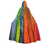 aabkjgfr Robe de sorcière d'Halloween en bois avec impression colorée, costume de magicien vampire, utilisé pour les fêtes, les mascarades, les carnavals, les fêtes costumées, les jeux de rôle