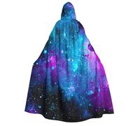 aabkjgfr Robe de sorcière d'Halloween violet avec imprimé ciel étoilé pour adulte, utilisé pour les fêtes, les mascarades, les carnavals, les fêtes costumées, les jeux de rôle