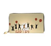 AABSTBFM Good Day Portefeuille en cuir imprimé pour homme et femme avec fermeture éclair, Noir , Taille unique, Moderne