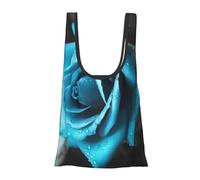 AABSTBFM Grand sac fourre-tout réutilisable et imperméable avec imprimé de feuilles de sapin et de sapin, Bleu Rose, Taille unique