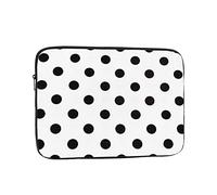 AABSTBFM Housse pour ordinateur portable à pois imprimés de 17 pouces, étui de protection en tissu Oxford antichoc pour usage quotidien, voyage, voyages d'affaires, école, bureau