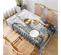 AABSTBFM Nappe rectangulaire 228 x 152 cm - Imprimé Love From New York - Lavable - Imperméable - Sans plis - Décoration de table