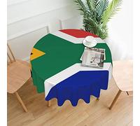 AABSTBFM Nappe ronde de 152 cm - Drapeau de l'Afrique du Sud - Réutilisable - Imperméable - Sans plis - Décoration de table - 152 x 152 cm