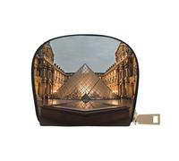 AABSTBFM Porte-cartes imprimé avec peintures - En cuir synthétique - Pour homme et femme, Musée Louvre à Paris, Taille unique, Moderne