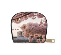 AABSTBFM Porte-cartes imprimé pierres colorées, étui de rangement en cuir synthétique pour homme et femme, Fleurs de cerisier, Taille unique, Moderne