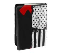 AABSTBFM Porte-passeport de 16,5 cm en cuir avec motif drapeau américain pour homme et femme, Noir , Taille unique