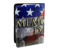 AABSTBFM Porte-passeport en cuir avec imprimé du jour commémoratif patriotique des soldats militaires américains de 16,5 cm pour homme et femme, Noir , Taille unique
