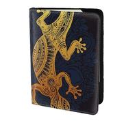 AABSTBFM Porte-passeport en cuir avec imprimé lézards gecko de 14 cm pour homme et femme, Noir , Taille unique