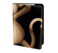 AABSTBFM Porte-passeport en cuir avec imprimé singe mignon de 14 cm pour homme et femme, Noir , Taille unique