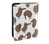 AABSTBFM Porte-passeport en cuir imprimé Kiwi Bird mignon 16,5 cm pour homme et femme, Noir , Taille unique