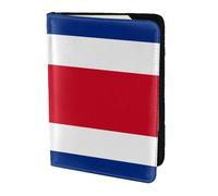 AABSTBFM Porte-passeport imprimé drapeau du Costa Rica 14 cm, étui de voyage en cuir pour passeport de voyage pour homme et femme, Noir , Taille unique
