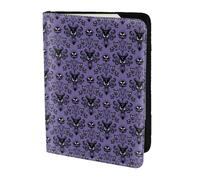 AABSTBFM Porte-passeport imprimé mansion hantée de 14 cm, étui de voyage en cuir pour passeport de voyage pour homme et femme, Noir , Taille unique