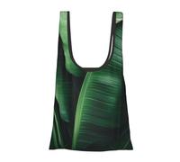 AABSTBFM Sac de courses pliable imprimé pour l'hiver - Sac d'épicerie réutilisable et imperméable - Grand sac fourre-tout - Sac fourre-tout - Sac à main de plage, Feuille de banane tropicale., Taille