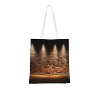 AABSTBFM Sacs de courses imprimés « Lights hit the brick wall » pour femmes et filles, sac fourre-tout réutilisable, sacs d'épicerie, sac à main, sac à jouets, sac de plage