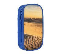 AABSTBFM Sand Dunes Trousse à crayons avec compartiment de grande capacité avec fermeture éclair pour l'école, le bureau, les voyages, noir, bleu, Taille unique, Cartable