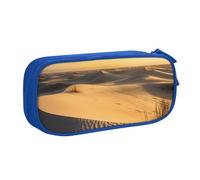 AABSTBFM Sand Dunes Trousse à crayons avec fermeture éclair Noir Grande capacité pour l'école, le bureau, les voyages, bleu, Taille unique, Cartable