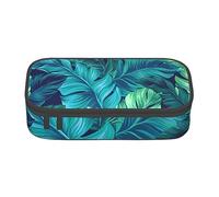 AABSTBFM Trousse à crayons avec fermeture éclair - Polyvalente et durable - Pour l'école, le bureau et les voyages, Feuilles de palmier tropicales., Taille unique, Cartable