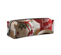 AABSTBFM Trousse à crayons carrée en cuir avec fermeture éclair dorée pour l'école, le bureau et les voyages, Argenté., Taille unique, Cartable