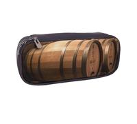 AABSTBFM Trousse à crayons en cuir avec lignes en zigzag - Trousse multifonction pour l'école, le bureau et les voyages, Récipient en chêne de vin, Taille unique, Cartable