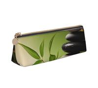 AABSTBFM Trousse à crayons en cuir avec motif de lignes en zigzag avec fermeture éclair pour l'école, le bureau et les voyages, Spa Zen Stone, Taille unique, Cartable