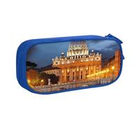 AABSTBFM Trousse à crayons imprimée Cité du Vatican avec fermeture éclair, grande capacité pour l'école, le bureau, les voyages, bleu, Taille unique, Cartable