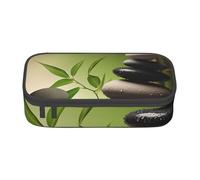 AABSTBFM Trousse à crayons imprimée en zigzag - Grande capacité - Avec fermeture éclair - Pour l'école, le bureau et les voyages, Spa Zen Stone, Taille unique, Cartable