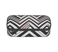 AABSTBFM Trousse à crayons imprimée en zigzag - Grande capacité - Avec fermeture éclair - Pour l'école, le bureau et les voyages, Lignes en zigzag, Taille unique, Cartable