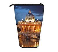 AABSTBFM Trousse à crayons imprimée motif ski d'hiver - Trousse télescopique sur pied et trousse de maquillage pour l'école, le bureau, les voyages, Cité du Vatican, Taille unique, Cartable