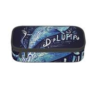 AABSTBFM Trousse à crayons imprimée nuit d'Halloween mignonne grande capacité avec fermeture éclair pour l'école, le bureau et les voyages, Baleine bleue profonde, Taille unique, Cartable