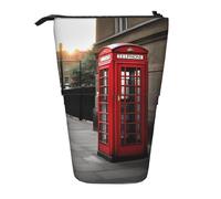 AABSTBFM Trousse à crayons romantique imprimée plage télescopique sur pied et trousse de maquillage pour l'école, le bureau, les voyages, Cabine téléphonique dans les rues de Londres, Taille unique