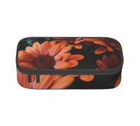 AABSTBFM Trousse à crayons rose avec motif de dessin animé imprimé beignet mignon haute capacité avec fermeture éclair pour l'école, le bureau et les voyages, Chrysanthème orange, Taille unique