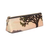 AABSTBFM Trousse à crayons triangulaire imprimée avec image de plage en cuir avec fermeture éclair pour l'école, le bureau et les voyages, Arbre d'Afrique, Taille unique, Cartable