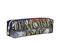 AABSTBFM Trousse carrée en cuir avec fermeture éclair Motif hortensias et marguerites et papillons Pour l'école, le bureau et les voyages, US Military Soldats Patriotic Memorial Day, Taille unique,