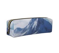 AABSTBFM Trousse carrée imprimée Snow Mountain en cuir doré avec fermeture éclair pour l'école, le bureau et les voyages, doré, Taille unique, Cartable