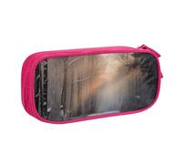 AABSTBFM Wandering in The Winter Light Print Trousse à crayons avec fermeture éclair Noir Grande capacité pour l'école, le bureau, les voyages, rose, Taille unique, Cartable