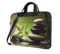 AABSTBFM Zig Zag Sac à bandoulière moderne pour ordinateur portable Motif lignes en zigzag, Spa Zen Stone, 13 inch