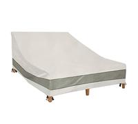 Aacabo Housse de chaise longue double large, 208,3 cm, très résistante et imperméable, double largeur, pour chaise longue de patio