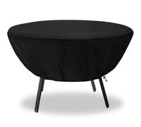 Aacabo Housse de table ronde de patio, convient pour une table ronde de patio de 106,7 cm de diamètre, imperméable et robuste, noire