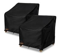 Aacabo Lot de 2 housses de chaise longue pivotantes d'extérieur 100 % imperméables pour extérieur, 83 x 94 x 97 cm (l x P x H), noir