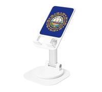 AACPPB New Hampshire State Flag Support de téléphone portable pliable avec trou de chargement Rotation à 360° Angle réglable Base antidérapante
